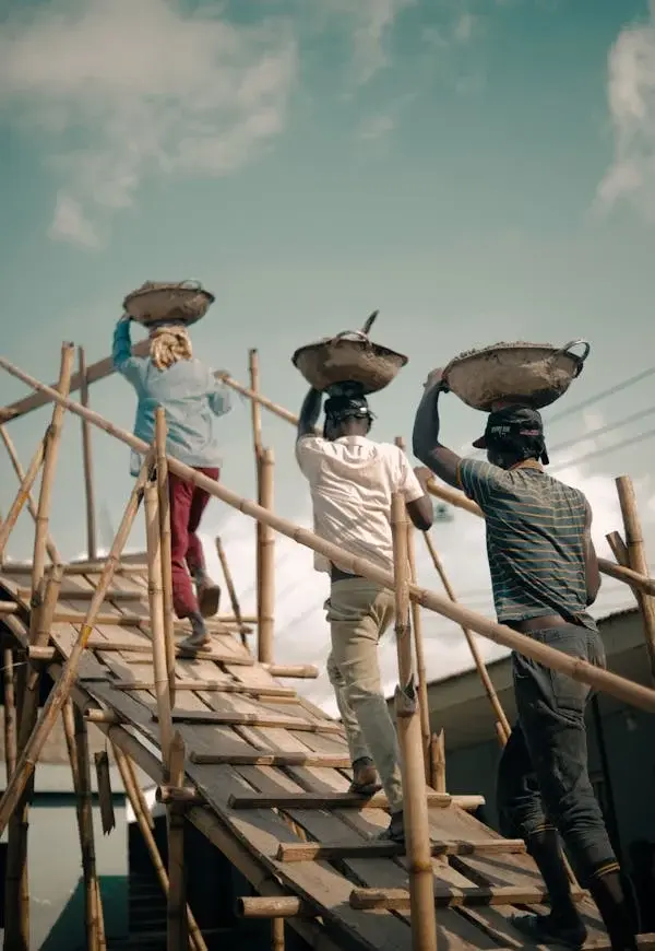 A group of labourers